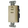 Image of USBB2I Receptacles, 2-Port, 3A 5V DC, Ivory