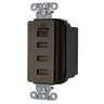 Image of USBB4 4-Port, USB Charger, 5V 3A, 2-Port, 15A 125V, Brown