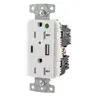 Image of USBB8300AC5W RCPT HG DUP 20A 125V 5A 5V USB PRT AC WH