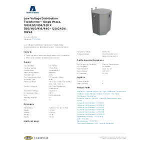 ★acme☆ Acme Electric T279743S Dry Type Distribution Transformer