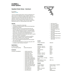 Quadrant Strain Clamp - Aluminum | SD70C | Hubbell