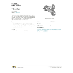 Y-Clevis Eye | YCS07CVN | Hubbell Power Systems