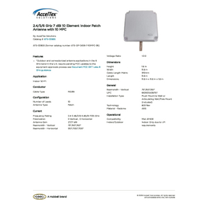 Buy AccelTex ATS OO 2456 466 8RPSP 36, I/O Omni Antenna, 2.4/5/6 GHz