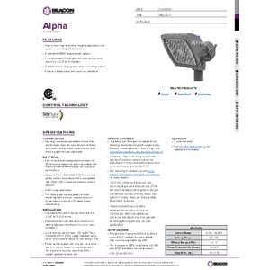 Alpha LED Specification Sheet