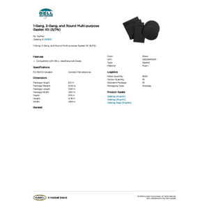 1-Gang, 2-Gang, and Round Multi-purpose Gasket Kit (6/Pk) | GK300