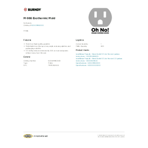 M-986 Exothermic Mold | 600409860000 | Burndy