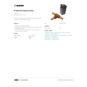 その他 m M-3067 Exothermic Mold | 600430670000 | Burndy