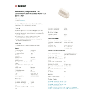 BIBS60010, Single Sided Ten Conductor Clear Insulated Multi