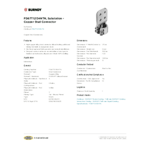 FD67T12134NTN, Substation - Copper Stud Connector