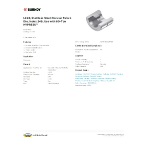 Buy Burndy U249, 420249 SS Radial Butting Twin Die, Index 249 - Mega Depot