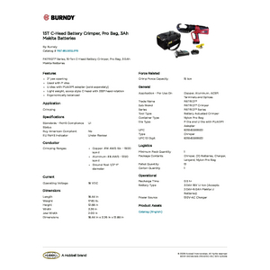 15T C-Head Battery Crimper, Pro Bag, 3Ah Makita Batteries