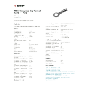 T1410, Uninsulated Ring Terminal For 16 - 14 AWG | T1410