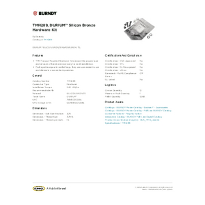 TMH289, DURIUM™ Silicon Bronze Hardware Kit | TMH289 | Burndy TMH289, DURIUM™ Silicon Bronze Hardware Kit | TMH289 | Burndy