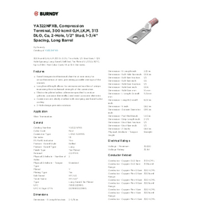 YA322NFXB, Compression Terminal, 300 kcmil G,H,I,K,M, 313