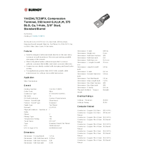 YAG34LTC38FX, Compression Terminal, 350 kcmil G,H,I,K,M, 373