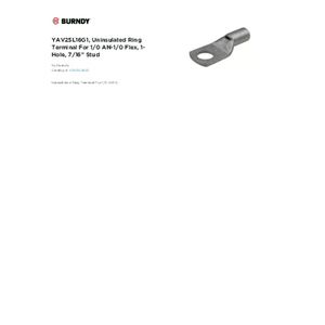 YAV25L16G1, Uninsulated Ring Terminal For 1/0 AN-1/0 Flex, 1
