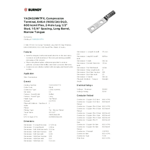 【CAMP GEEKS】 TFO-2UNIT.flame YAZ402NNTFX, Compression Terminal, 646.4 (1600/24) DLO, 600