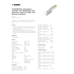 YAZ442NTCFX, Compression Terminal, 777.7 1925/24 DLO, 750