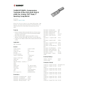 YAZ8C2TC38FX, Compression Terminal, 8 Flex G,H,I,K,M, DLO 8 YAZ8C2TC38FX, Compression Terminal, 8 Flex G,H,I,K,M, DLO 8