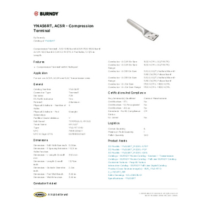 YNA56RT, ACSR - Compression Terminal | YNA56RT | Burndy