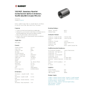 YSCM27, Seamless Parallel Compression Splice Connector
