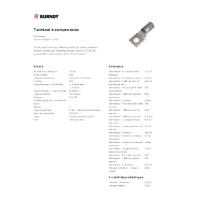 YA33L, Compression Terminal, 450 kcmil Cu, 1-Hole, 5/8