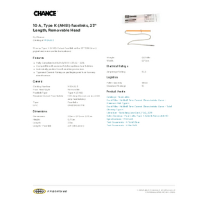 10 A, Type K (ANSI) fuselinks, 23