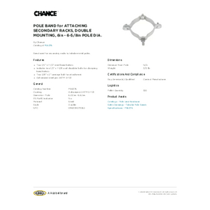POLE BAND for ATTACHING SECONDARY RACKS, DOUBLE MOUNTING