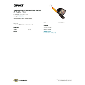 Transmission Multi-Range Voltage Indicator (TMRVI) 1 to 765kV