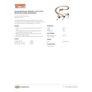 thumbnail image 2 of Chance 6' 2/0 Ground Set Cluster With Ball Socket Clamp – T6002246 (Used, No Studs) 2 of 6