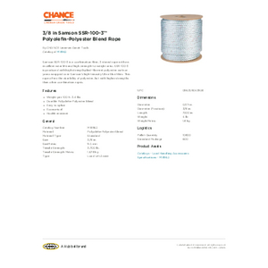 3/8 in SSR-100-3™ Polyolefin-Polyester Blend Rope | M18962