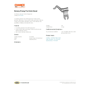 Rotary Prong Tie Stick Head | M445569 | Hubbell Power Systems