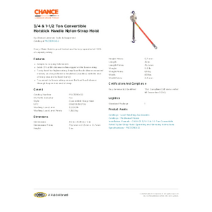 3/4 & 1-1/2 Ton Convertible Hotstick Handle Nylon-Strap 3/4 & 1-1/2 Ton Convertible Hotstick Handle Nylon-Strap