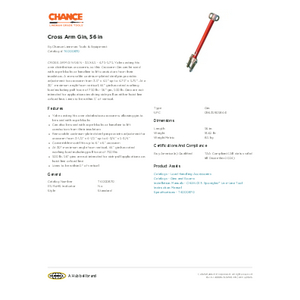 Cross Arm Gin, 56 in | T4000870 | Hubbell