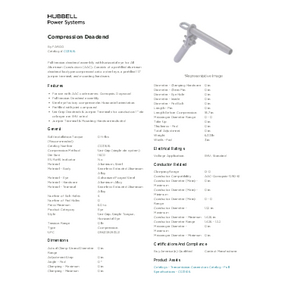 Compression Deadend | C031616 | Hubbell Power Systems Compression Deadend | C031616 | Hubbell Power Systems
