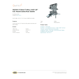 W25-RC-13 Steel Trolley, 0.95-1.25