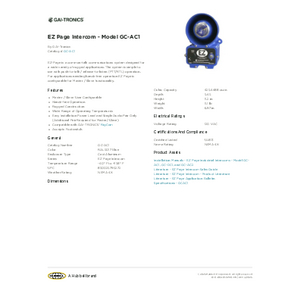 EZ Page Intercom - Model GC-AC1 | GC-AC1 | GAI-Tronics EZ Page Intercom - Model GC-AC1 | GC-AC1 | GAI-Tronics