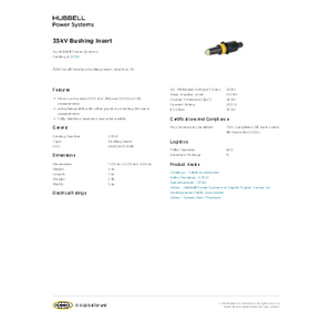 35kV Bushing Insert | 235BI | Hubbell Power Systems