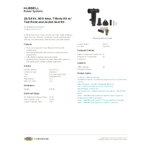 25/28 kV, 600 Amp, T-Body Kit w/ Test Point and Jacket Seal