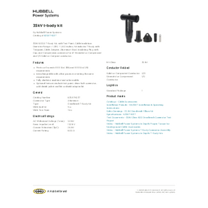 35kV t-body kit | 635BTH23T | Hubbell 35kV t-body kit | 635BTH23T | Hubbell