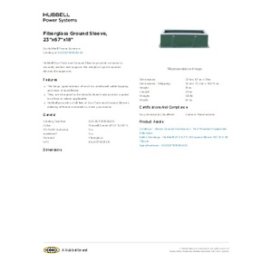 Fiberglass Ground Sleeve, 23