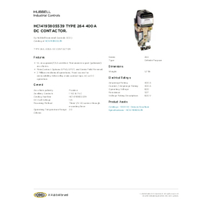 HC14193805539 TYPE 264 400A DC CONTACTOR. | HC14193805539 HC14193805539 TYPE 264 400A DC CONTACTOR. | HC14193805539