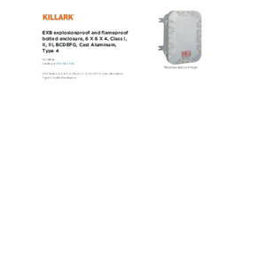 EXB explosionproof and flameproof bolted enclosure, 6 X 6 X