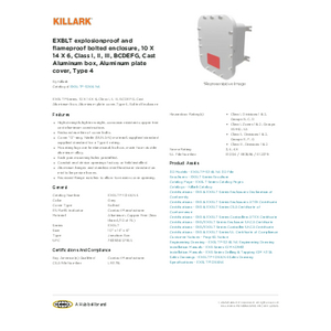 EXBLT explosionproof and flameproof bolted enclosure, 10 X