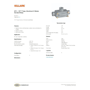 Killark EY-8, Exp Proof Conduit Sealing Fitting, Al 3In Femal/Femal, 1 PC