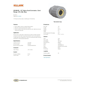 ZS205 Killark ZS205 3/4 .250-.375 Cord Conn - Elliott Electric
