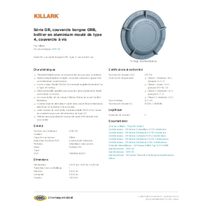 GR Series, Blank Cover GRB,, Cast Aluminum Type 4, Screw