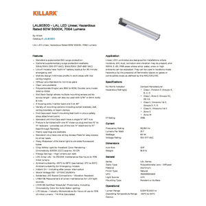 LAL6030D - LAL LED Linear, Hazardous Rated 60W 5000K, 7064 Lumens