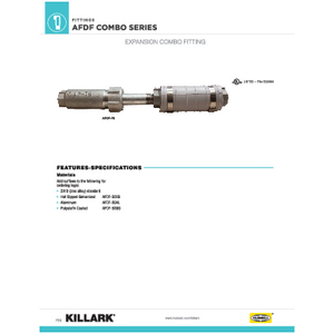 AFDF Series Combo Expansion Fittings Specification Sheet