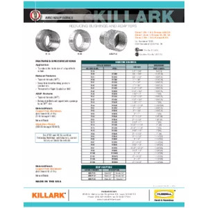 thumbnail image 2 of Hubbell Killark RE21S IMC Reducing Bushing – 3/4" X 1/2" Threaded Steel, Gray, USA Made 2 of 5